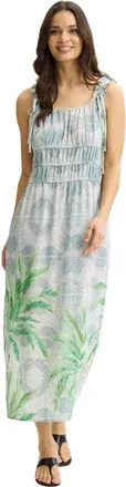 In Front Maxi Jurk - Dames - Maxi kleedjes - Groen - 2XL - Kleedjes