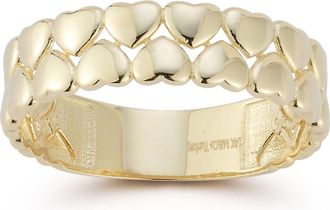 Ember Fine Jewelry 14K Gold Double Heart Band Ring