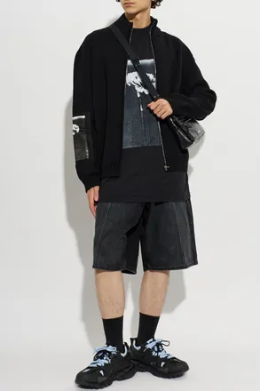 Balenciaga T-shirt With Print, Mens, Black