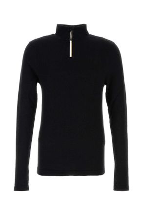 HUGO BOSS Black Stretch Wool Blend T-shirt