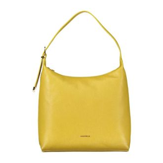 Coccinelle Handbags, female, Green, ONE SIZE, Green Leather Handbag with Internal Pockets