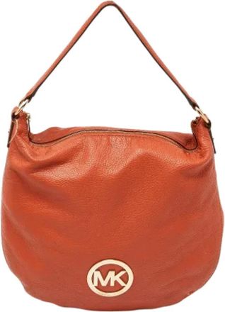 Michael Kors Tweedehands leren handtassen - Dames - Vintage Handtas - Oranje - ONE Size - Vintage