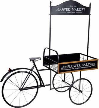 Wanderlust Deco Bici Expositor De Madera Y Metal Con Bandeja 160x64x167h Cm