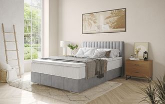 Inosign Boxbett »Thor mit Bettkasten, inkl. Matratze, Topseller« Topper und Zierkissen, in verschiedenen Härtegraden verfügbar