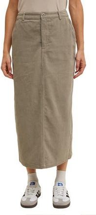 Wishlist Corduroy Midi Skirt in Stone at Nordstrom Rack, Size Medium