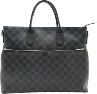 Louis Vuitton Pre-owned Tote Bags, male, Black, Size: ONE SIZE Pre-owned Damier Graphite Briefcase