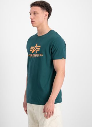 Alpha Industries T-Shirt ALPHA INDUSTRIES Basic T-Shirt BL, Herren, Gr. L, gr&uuml;n (force gr&uuml;n), Obermaterial: 100% Baumwolle, Shirts T-Shirt