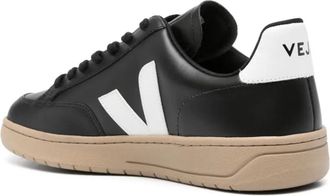 Veja Womens V-12 Sneaker Black Leather Rubber