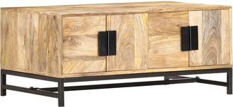 vidaXL Mesa De Centro De Madera Maciza De Acacia 90x55x40 Cm Vidaxl