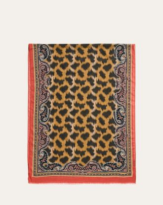 Etro Orfeo Animal-Print Scarf