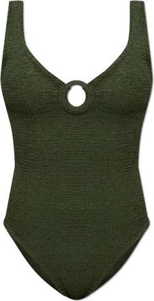 Hunza G Celine Coverage Badpak uit &eacute;&eacute;n stuk - Dames - Badpakken - Groen - ONE Size - Badmode