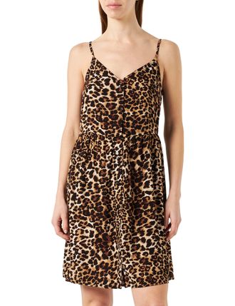 Pieces Womens Pctala Slip Dress Noos Bc, Indian Tan/AOP: Leo, XS