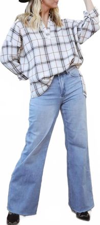 Flying Monkey High Waisted Wide Leg Jeans In Denim