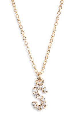 Set & Stones Gemma Initial Necklace in Gold /S at Nordstrom
