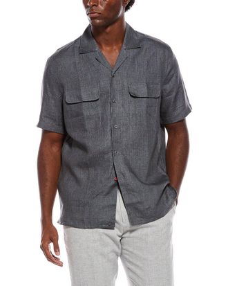Isaia Linen Sport Shirt