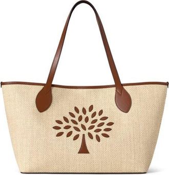 Mulberry Raffia Tree Tote in Ecru-Bright Oak at Nordstrom