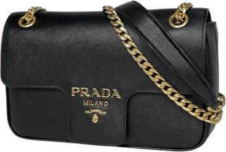 Prada Pre-owned Vintage Schoudertas - Dames - Vintage Schoudertas - Zwart - ONE Size - Leer - Vintage