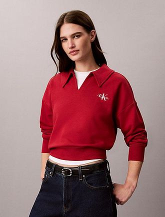 Calvin Klein Sudadera Con Monograma Y Cuello Abierto