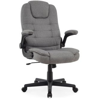 IntimaTe WM Heart IWMH Executive Chair, Swivel Chair with Foldable Armrests, Ergonomic Office Chair, Height-Adjustable Computer Chair - Fabric - Gray