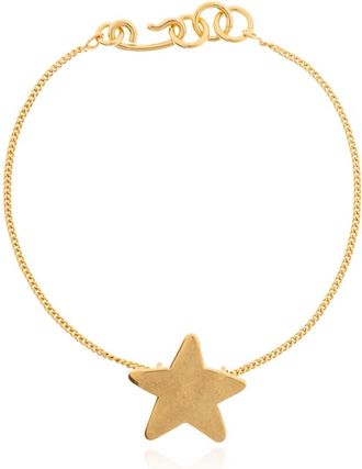 Jil Sander Armband met Hanger - Dames - Armbanden - Geel - ONE Size - Satijn - Accessoires