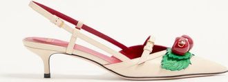 Valentino Garavani Cherryfic Slingback Pumps in Kidskin 45mm Wo