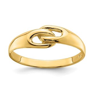 Diamond2Deal 14k Yellow Gold Free Form Knot Ring