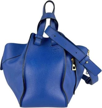 Loewe Pre-owned Handbags, female, Blue, Size: ONE SIZE Pre-owned Leather handbags