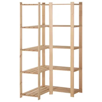 vidaXL Vidaxl - Estanter&iacute;a De Esquina 5 Niveles Pino Macizo 82,5x82,5x170 Cm