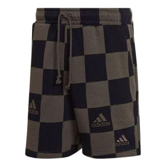 adidas Grid Casual Sports Shorts Couple Style Brown Black HU0299