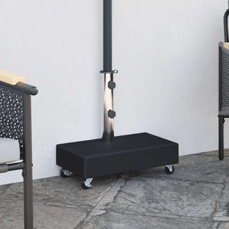 vidaXL Base De Sombrilla Granito Negra 45x25x8 Cm Vidaxl