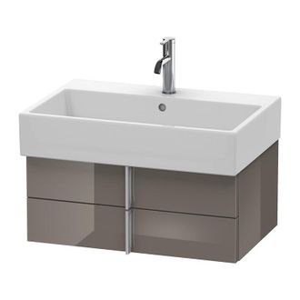 Duravit Duravit Vero Air Mueble De Pared 68,4 X 43,1 Cm, 2 Cajones, Para Vero Air 235070, Color (frente/cuerpo): Laca De Color Gris Franela De Alto Brillo - V
