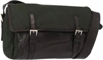 Prada Pre-owned Cross Body Bags, female, Green, Size: ONE SIZE Pre-owned Vintage Nylon Cross Body Bag