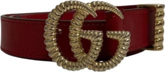 Gucci Pre-owned Vintage Riem - Dames - Vintage Accessoires - Rood - ONE Size - Leer - Vintage