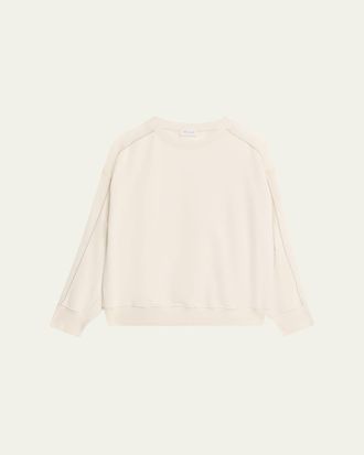 Brunello Cucinelli Sheer-Sleeve Sweatshirt