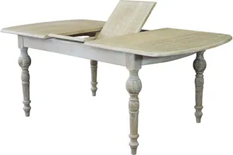 Milani Home Milani Home - cross - tavolo vintage allungabile in legno con piano stondato