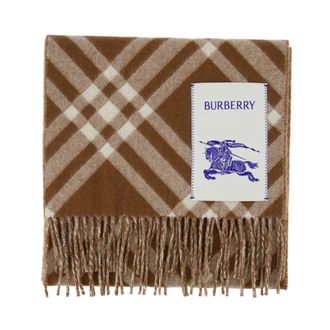 Burberry Bufanda MU T-Bar Bias Check - Accessories - Mujer - Marr&oacute;n - ONE SIZE