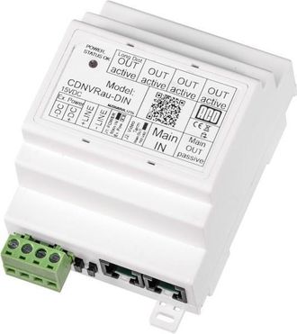 Aco Aco Ripartitore Video Attivo Per Guida Din Con Quattro Uscite Rj45