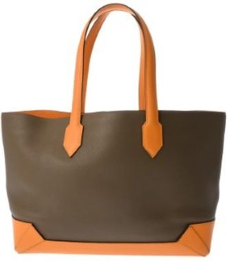 Herm&egrave;s Silver Epsom Leather Tote Bag (Pre-Owned)