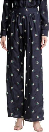Forte_Forte My Pants - Dames - Wijde Broeken - Blauw - M - Broeken