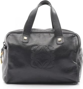 Loewe Pre-owned Handbags, female, Black, Size: ONE SIZE Pre-owned Leather Handbag