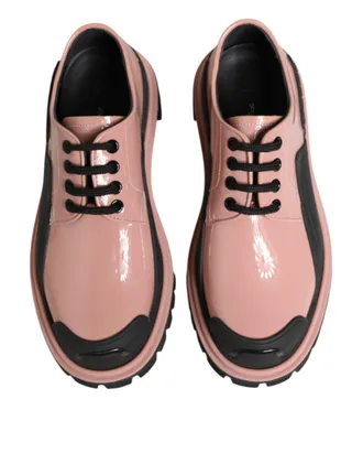 Dolce & Gabbana Patent Calf Leather Derby - Pink