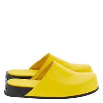 Ferragamo Dassa Leather Round-Toe Mules, Size 10 E