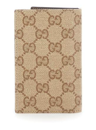 Gucci GG Canvas and Leather Wallet - Beige