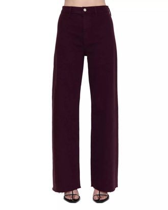 Pistola Denim Womens Penny High Rise Wide Leg Pants In Claret