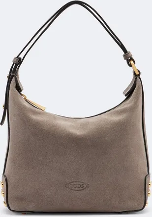Tod's Metal Dots Mini suede top-handle bag