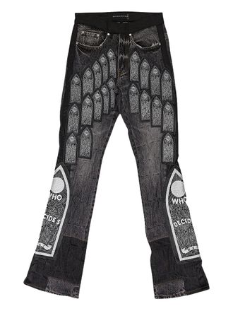 Who Decides War by Ev Bravado Jeans met patch - Zwart