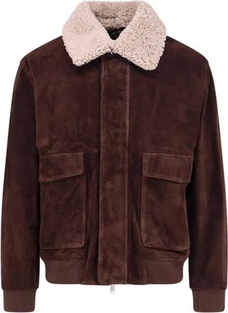 Arma Giacca Bomber in Pelle Scamosciata Didier - - Jackets - Uomo - Marrone - XL