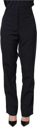 Blugirl High Waist Straight Broeken - Dames - Straight fit broeken - Blauw - M - Leer - Broeken