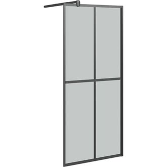 vidaXL Vidaxl - Mampara De Ducha Accesible Vidrio Templado Oscuro 90x195 Cm