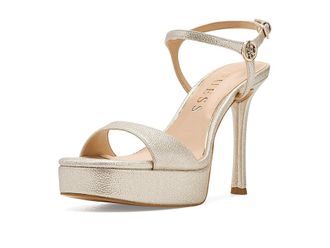 Guess Hendora Womens Sandals Gold Glitter : 7.5 M, Leather